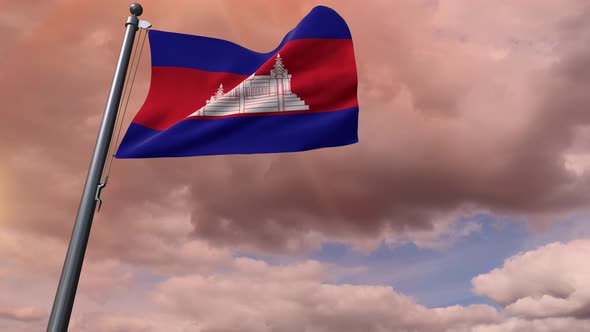 Cambodia Flag 4K