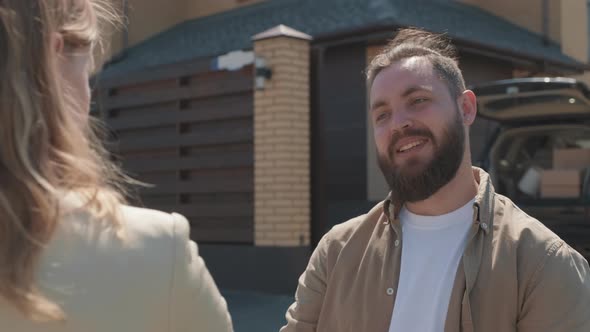 Happy Man Buying House