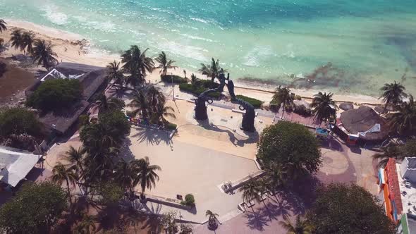 4k 24fps Drone Shoot Of Playa Del Carmen 5 Avenue Empty 2