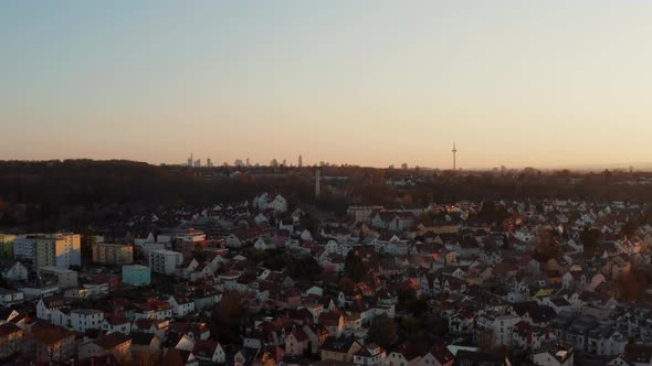 Aerial View of Houses in Town Neighbourhood