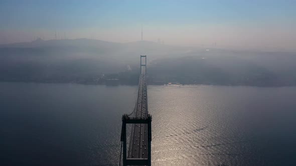 Foggy istanbul Bridge