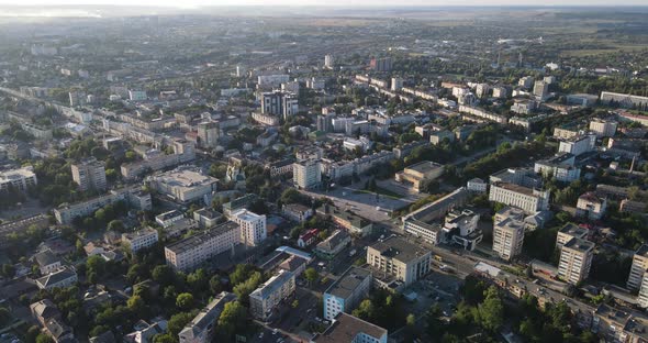 Panorama Of The City And Its Infrastructure From A Bird's Eye View