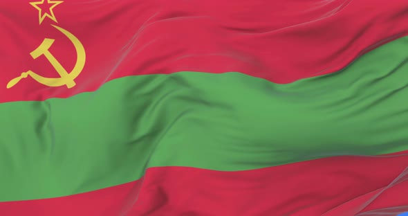 Flag of Transnistria Waving