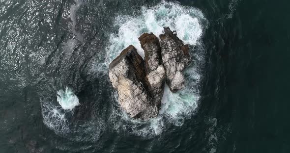 Aerial View of Big Sur Coast High Way 1 near Monterrey California