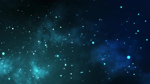 Blue Particle  Background 4K