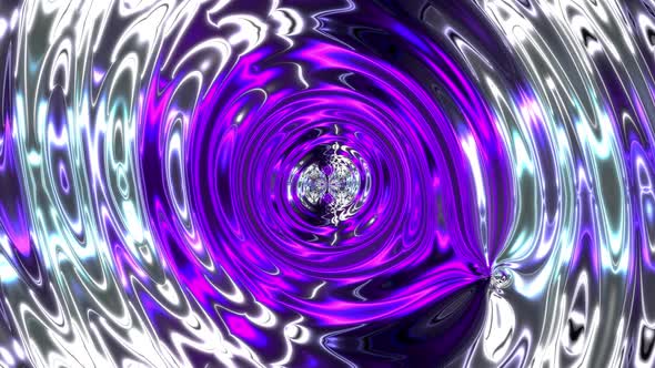 4K Abstract Glossy Chrome Wave Purple Background Seamless Loop