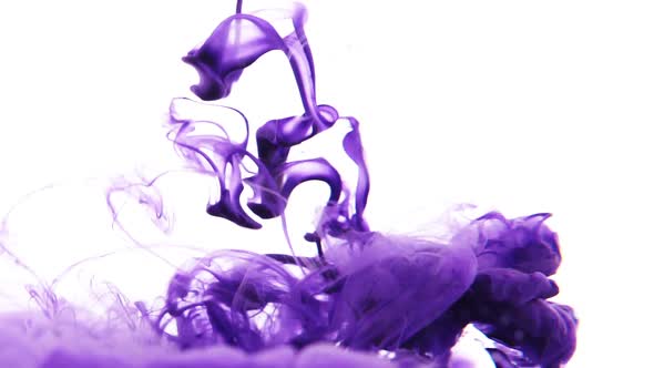 Purple ink underwater