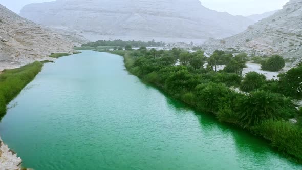 Aerial view of shuwaimia in Shilim, Dhofar, Oman