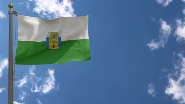 Medellin City Flag (Colombia) On Flagpole