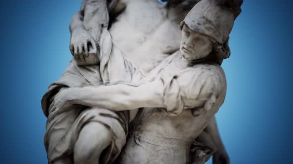 Statue of a Trojan Hero Aeneas Saving His Aged Father Anchises alt