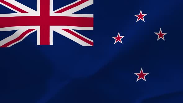 New Zealand Waving Flag Animation 4K Moving Wallpaper Background