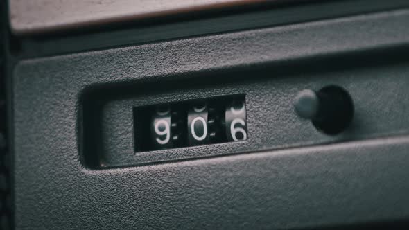 Old Vintage Mechanical Reel Counter