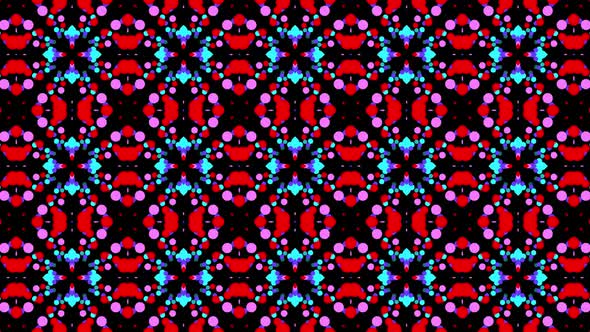 Multicolour  Kaleidoscope Sequence Patterns. 4 K. Abstract Multicolored Motion Graphics Background