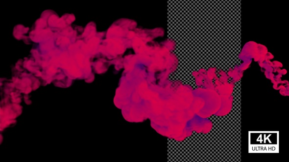 Red Smoke Line Revealing 4K alt