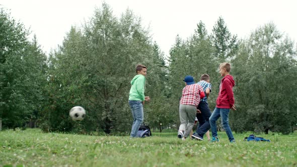 Kicking Ball into Friends