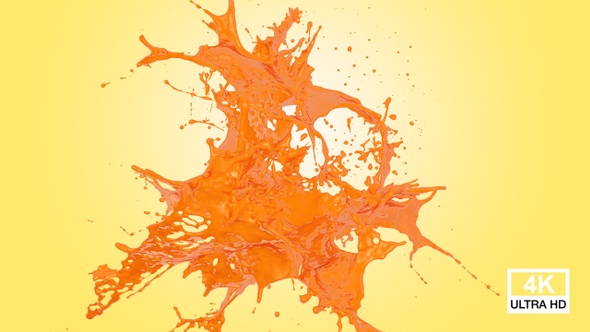 Abstract Orange Juice Splash 4K alt