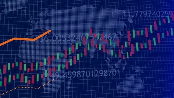 Financial stock market graph. Stock exchange business graph chart.