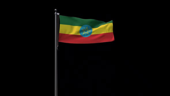 Ethiopia Flag With Alpha 2K