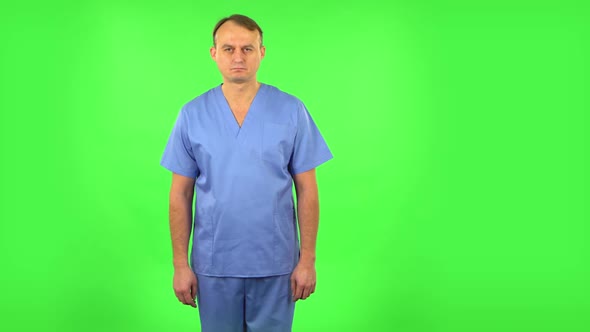 Medical Man Is Very Offended. Green Screen