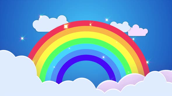 Rainbow sky background