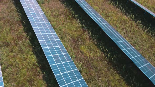 Solar Panels Farm in the Field