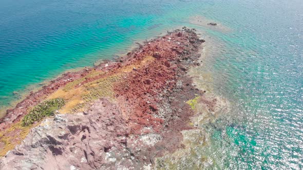 Uninhabited Virgin Island Created By Volcanic Activity. Wild Little Gull House.