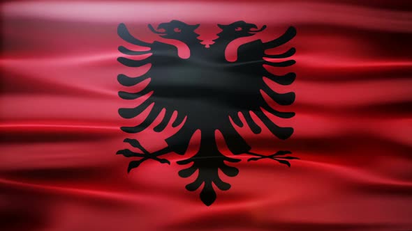 Albania Flag Waving