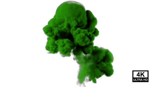 Explosion Dark Green Smoke 4K