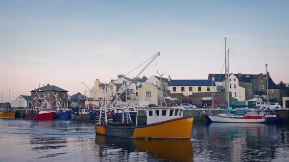 Fishing Boat Passing In The Harbor