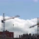 Construction Site Against a Blue Sky with Floating Clouds. - VideoHive Item for Sale