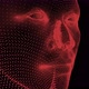 Turning a Hologram of a Person's Head on a Black Background - VideoHive Item for Sale
