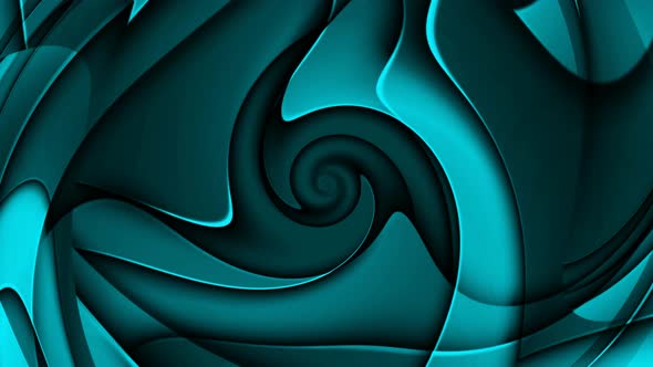 Cyan Color Twirl Background Animation