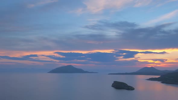 Aegean Sea on Sunset, Greece