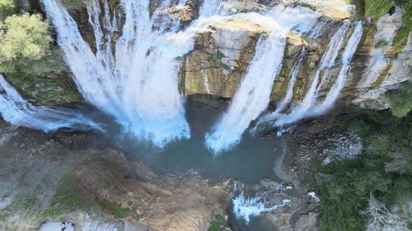 aerial natural waterfall