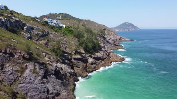 Stunning caribbean water of Coast city of Lakes Region of Rio de Janeiro Brazil