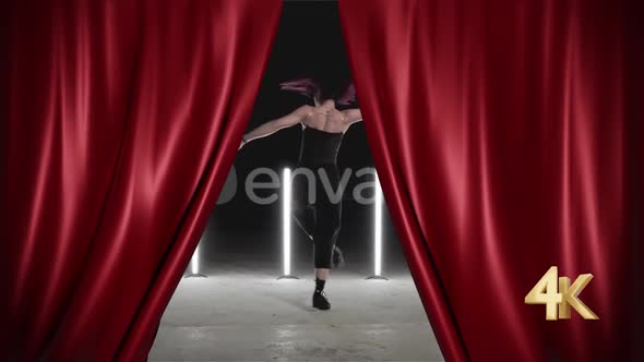 Red Silk Theater Curtain Transition