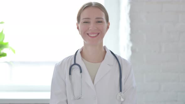 Portrait of Lady Doctor Smiling at Camera