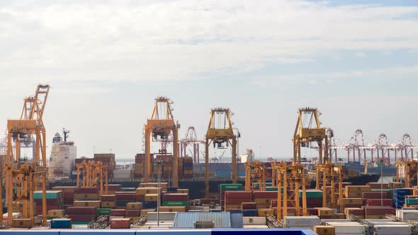 Container Cranes in Port, Colombo, Sri Lanka