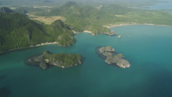 Seascape of Caramoan Islands Camarines Sur Philippines