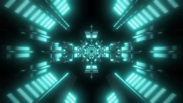 4K Colored Futuristic Neon Tunnels Pack