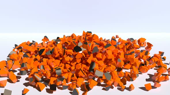 3d Black Rock Exploder Mock Up Scene