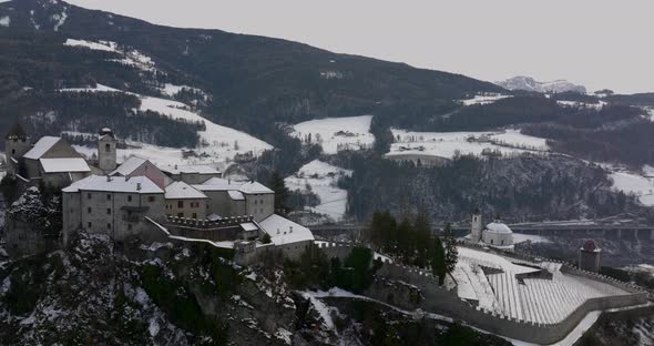 Circular view of Sabiona Monastery located in Chiusa (Trentino Alto Adige) Italy.