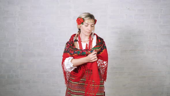 Woman in Traditional Ukrainian Dress