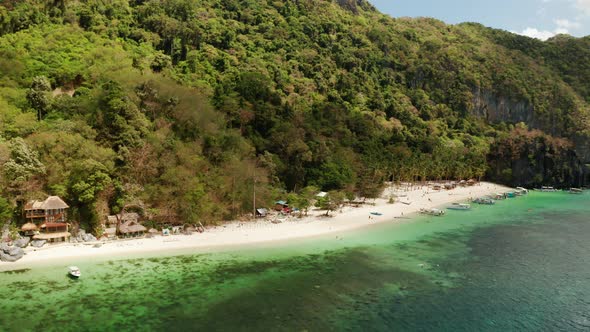 Tropical Island with Sandy Beach