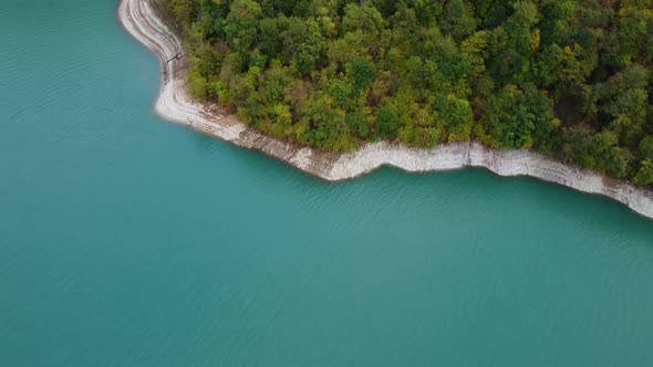 Dam Lake And Autumn Forest