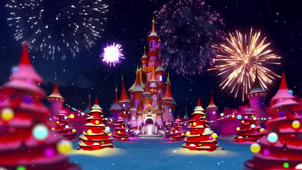 New Year's Fireworks Over The Fairytale Castle alt