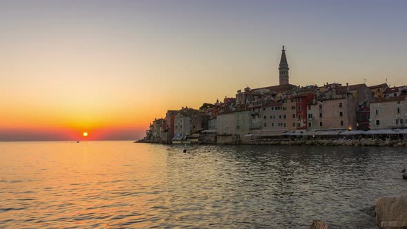 Time Lapse Sunset at Rovinj Croatia