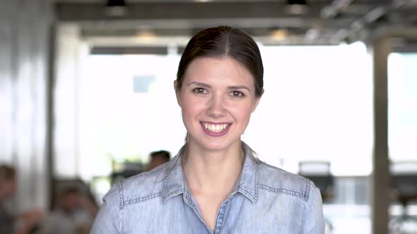 Portrait Of Beautiful Woman Smiling