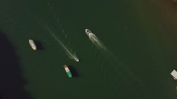 Two Boats Sail In Opposite Direction