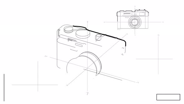 Generic Photographic Camera Blueprint Animated Elements